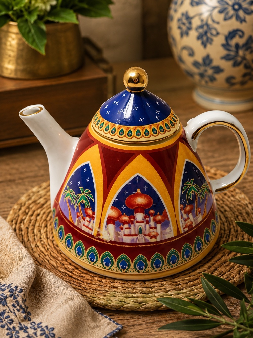 Designer Anthony Mark Hankins Teapot Arabian
Scenes Signed